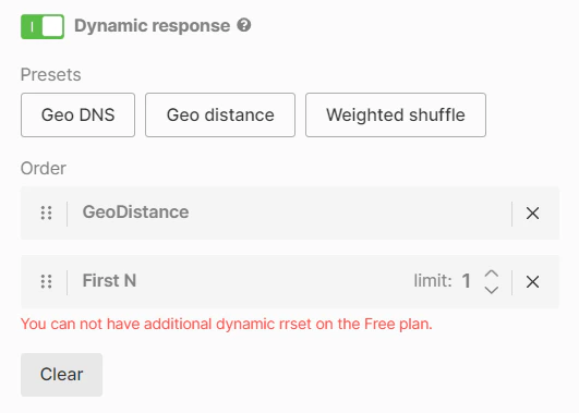 Configure Geo distance preset