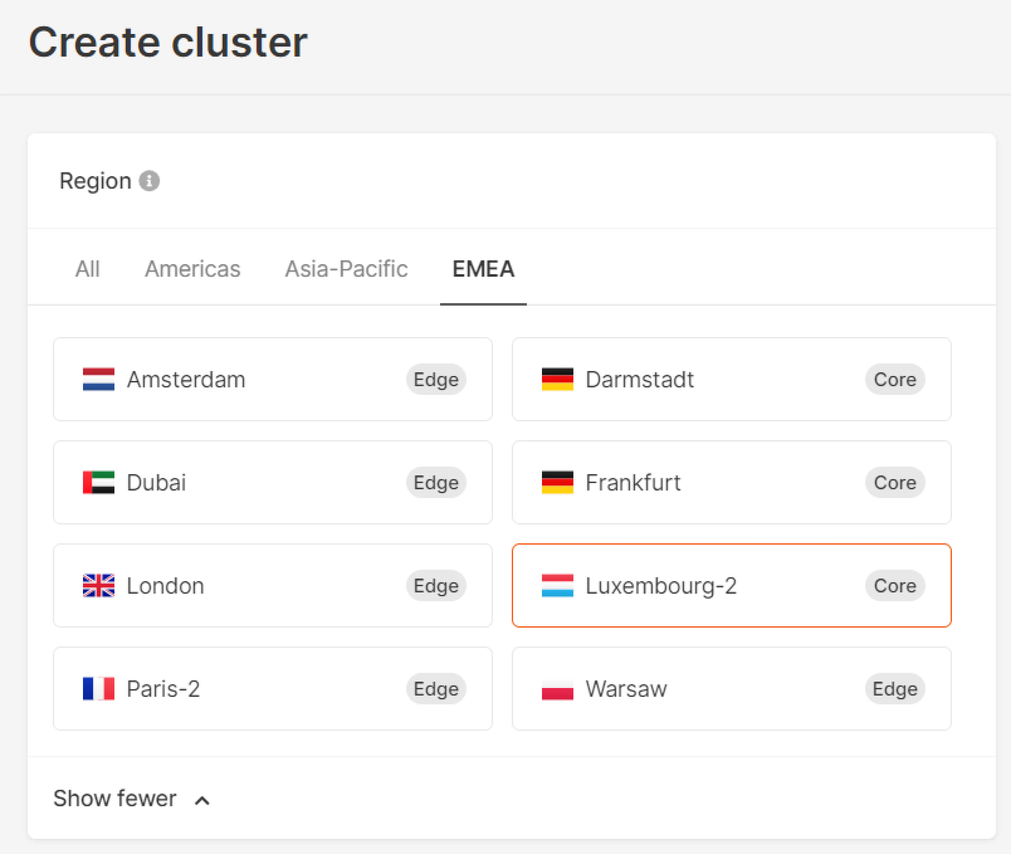 Kubernetes region