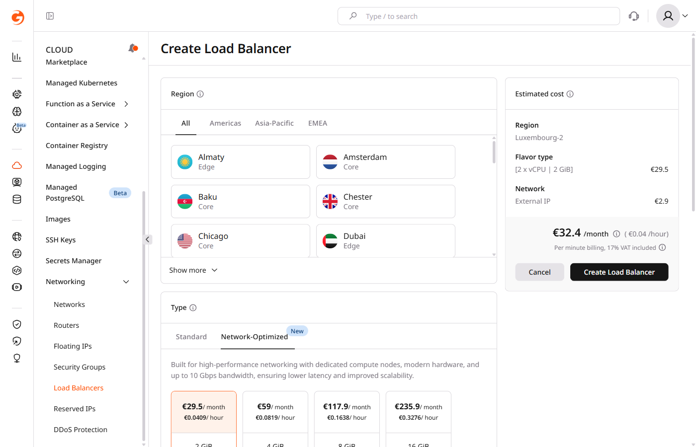 Network-Optimized flavor tab