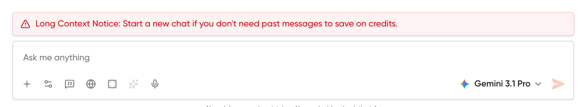 Long Context Warning