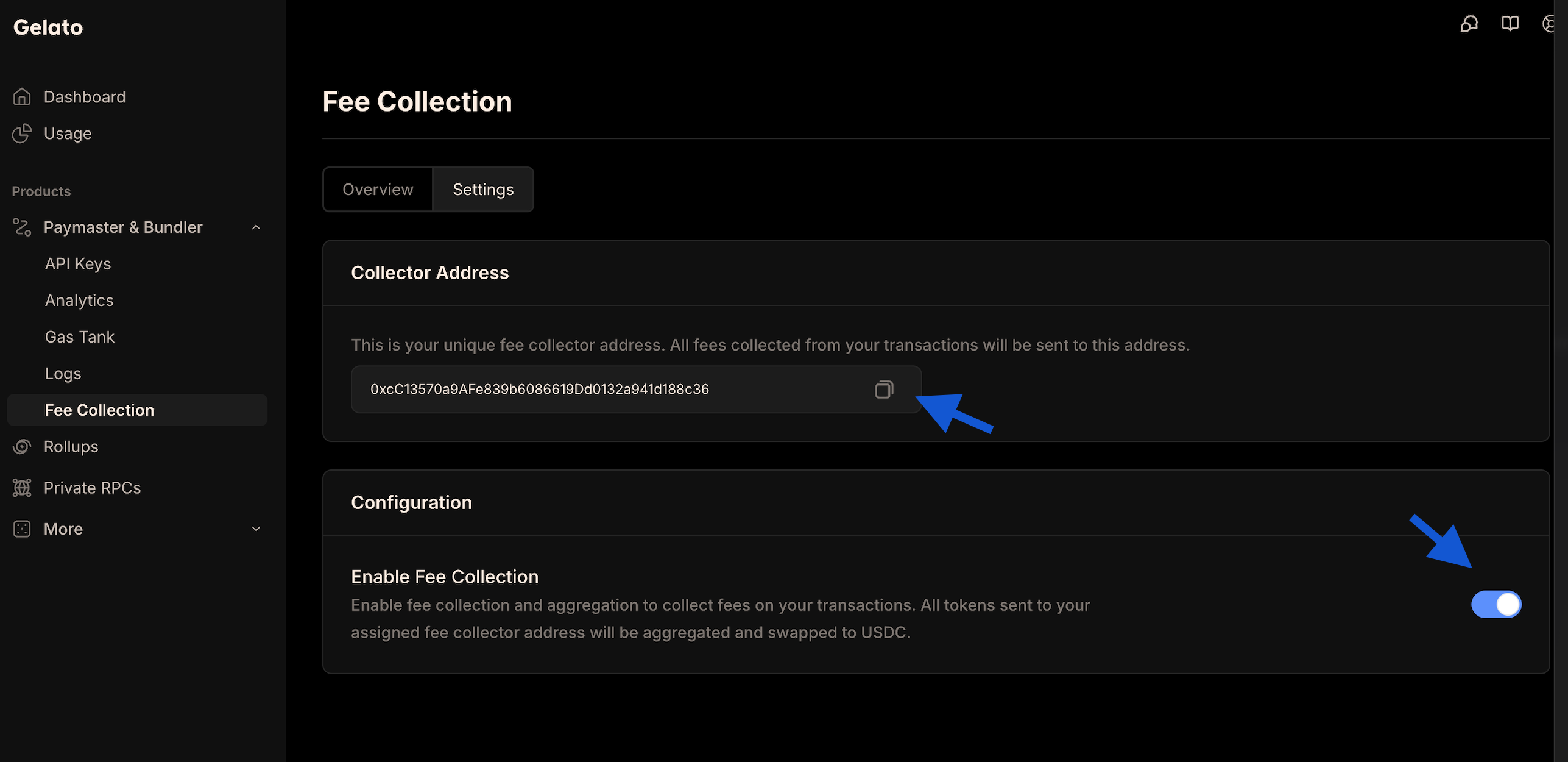 Enable Fee Collector