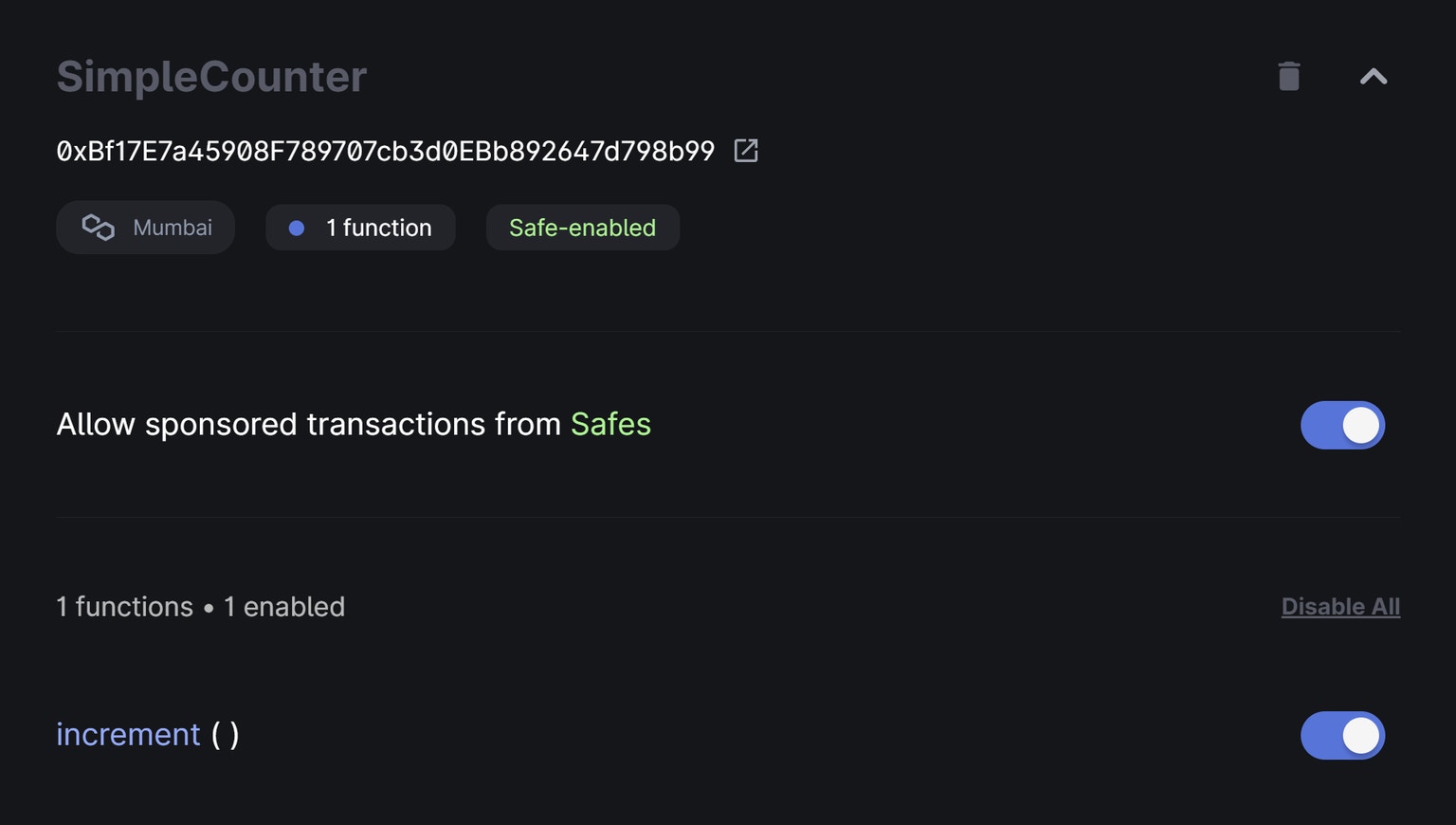 Safe Non-ERC2771 Configuration