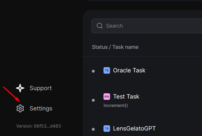 Settings Navigation