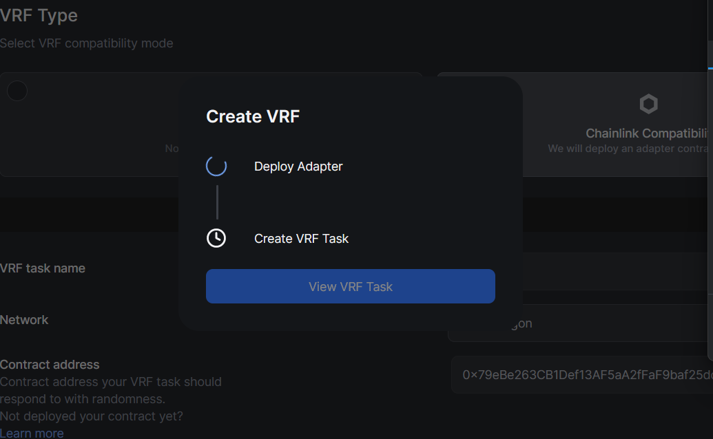 Chainlink VRF Adapter Deployment