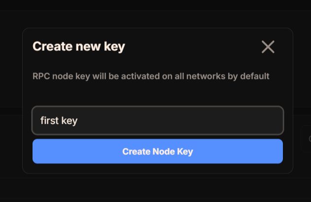 RPC Nodes Create Key