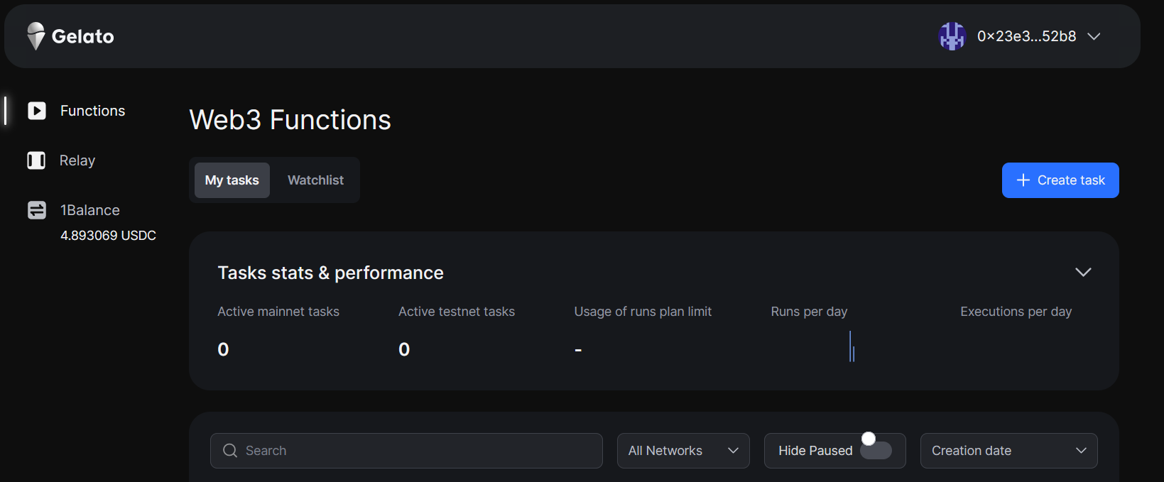 Create Task UI