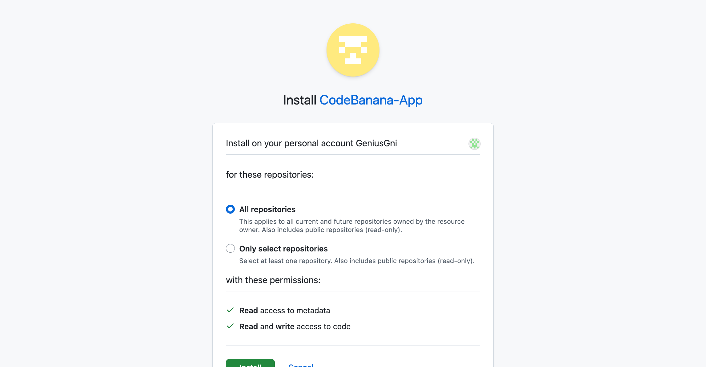 选择 GitHub 仓库