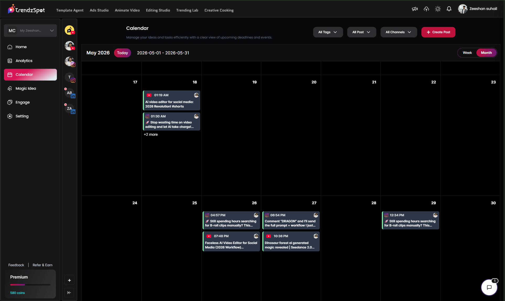 Magic Idea Dashboard Magic Idea Dashboard
