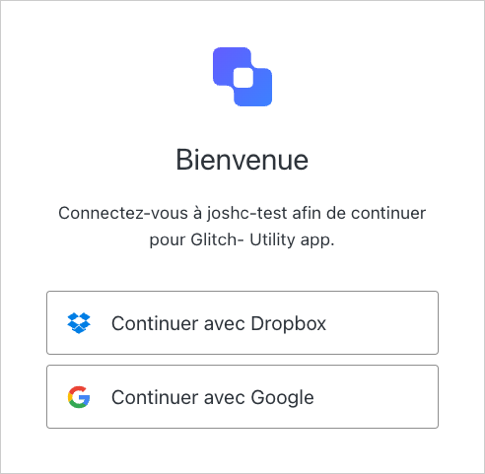 Social Connections for Partners (Connexions sociales pour partenaires) - Universal Login with Social Connections (Connexion universelle avec connexions sociales) - Exemple de page de connexion