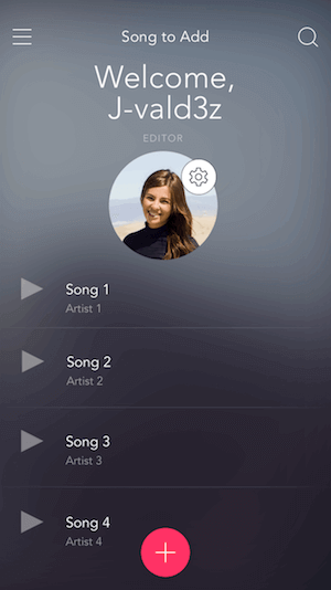 Example of user profile page with editor role.