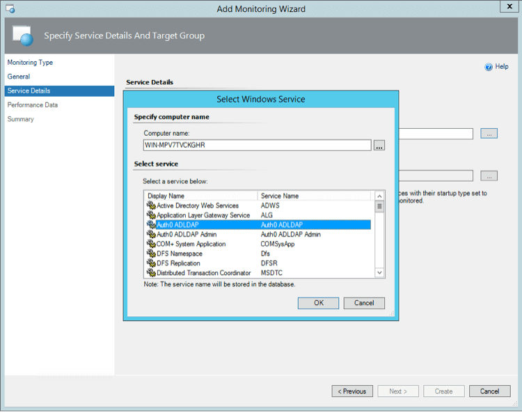 Monitor AD/LDAP Connector Wizard Screen 3