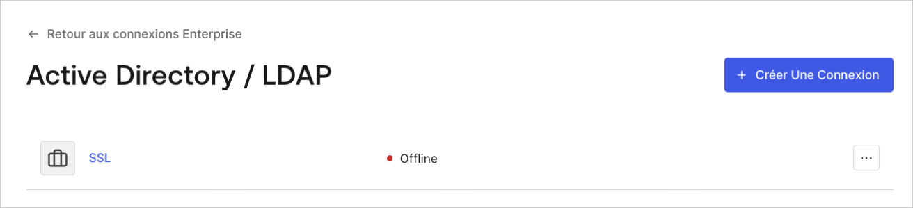 Dashboard – Connexions – Entreprise – Identifiant Entra – Liste