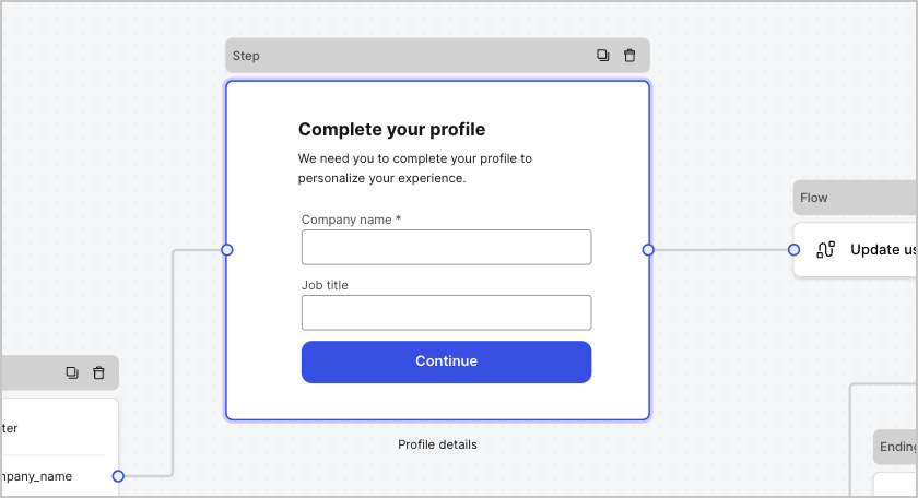 Dashboard > Foms > Step node