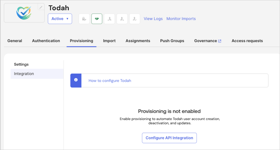 Okta Administrator Console
