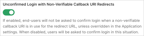 Auth0 Dashboard > Tenant Settings > Advanced > toggle off