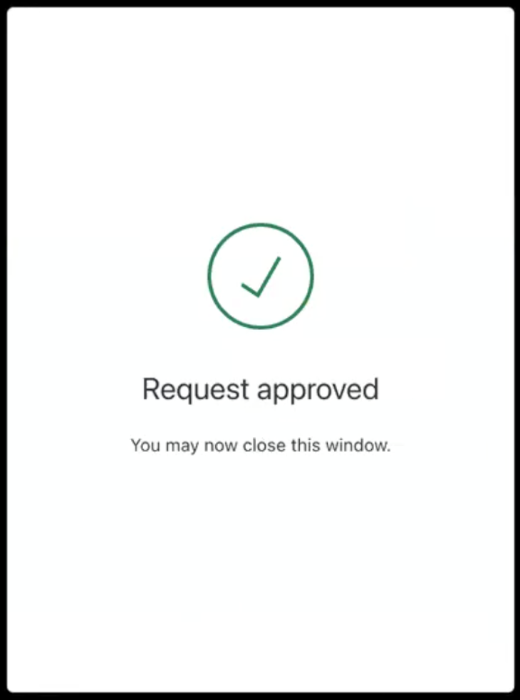 User accepts the authentication request