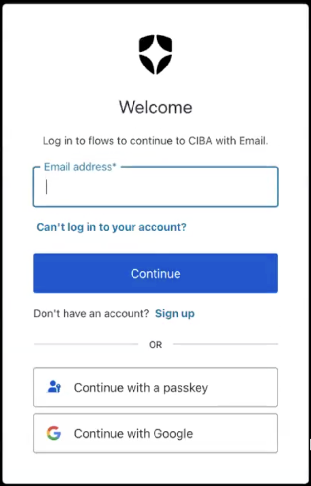 User authenticates in the browser