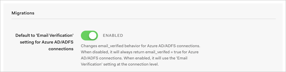 Dashboard - Advanced Tenant Settings - Migrations