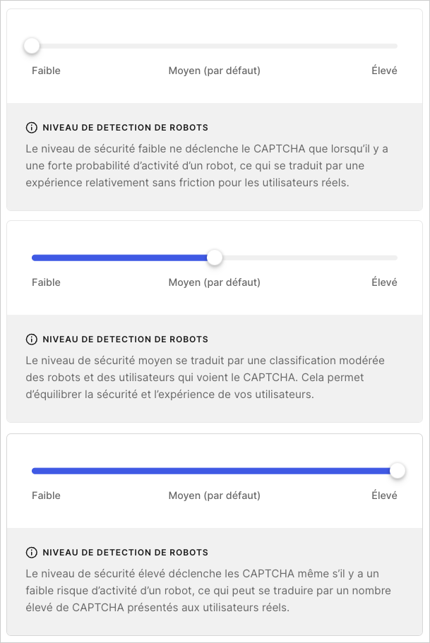 Auth0 Dashboard > Security (Sécurité) > Protection contre les attaques pour accéder à ce curseur