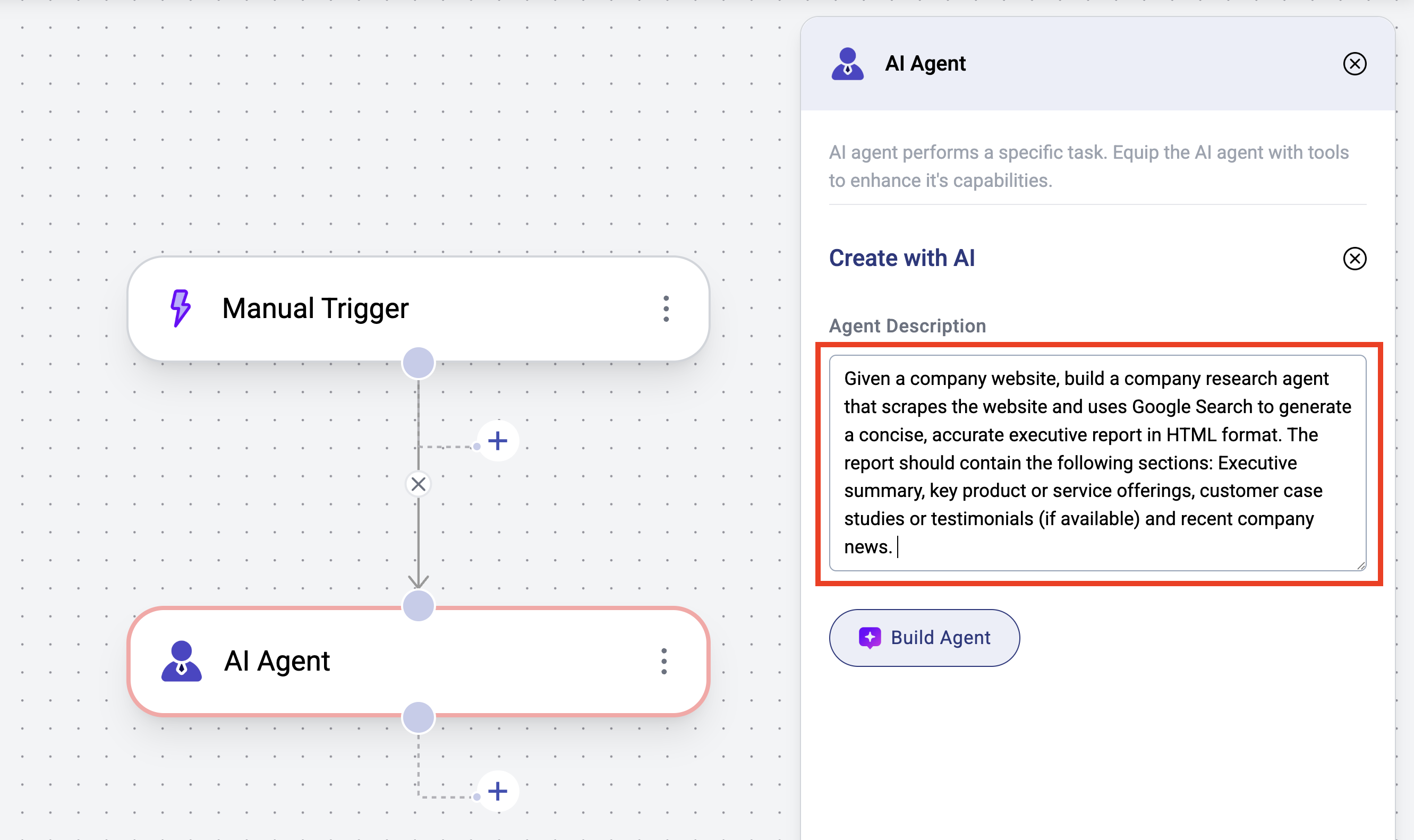 Create Agent with AI Prompt