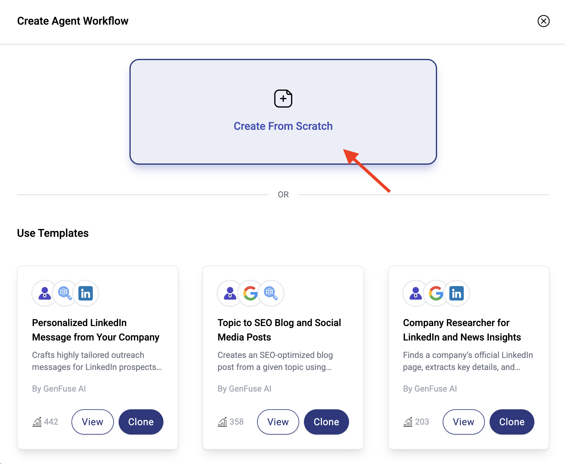 Create a workflow - GenFuse AI Docs