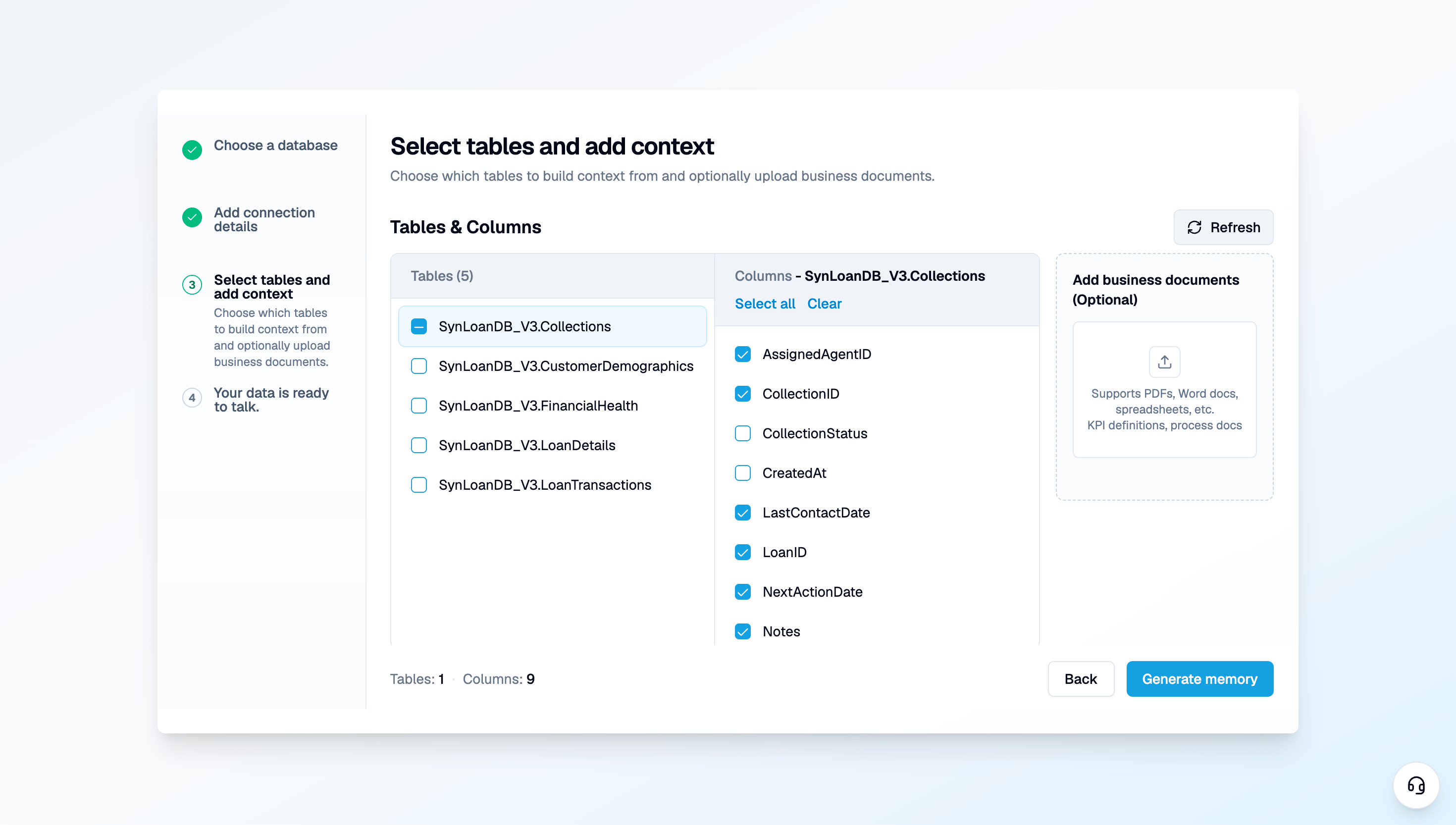 Select Tables Columns