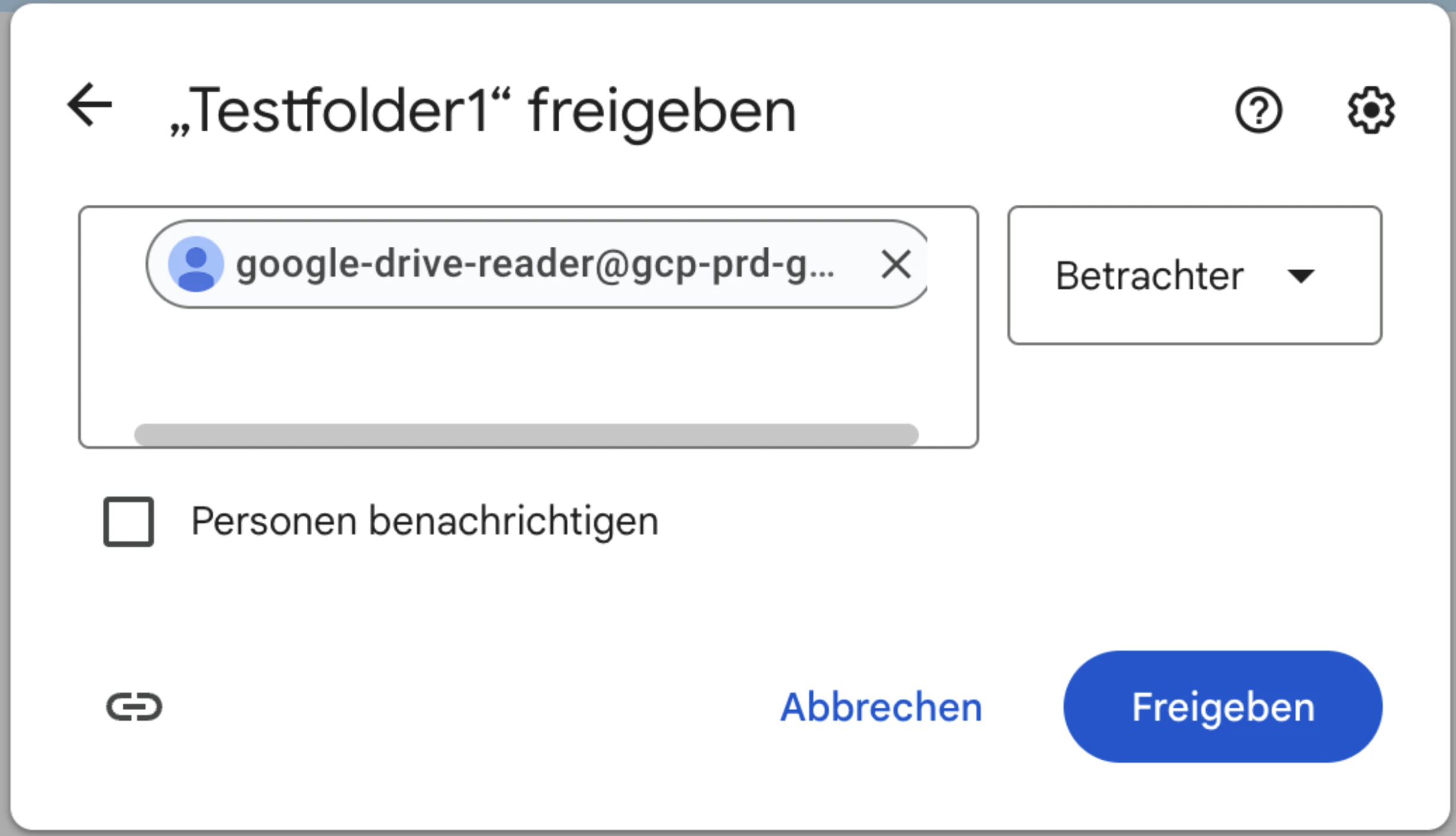 Google Drive Connector Share Root Folder2