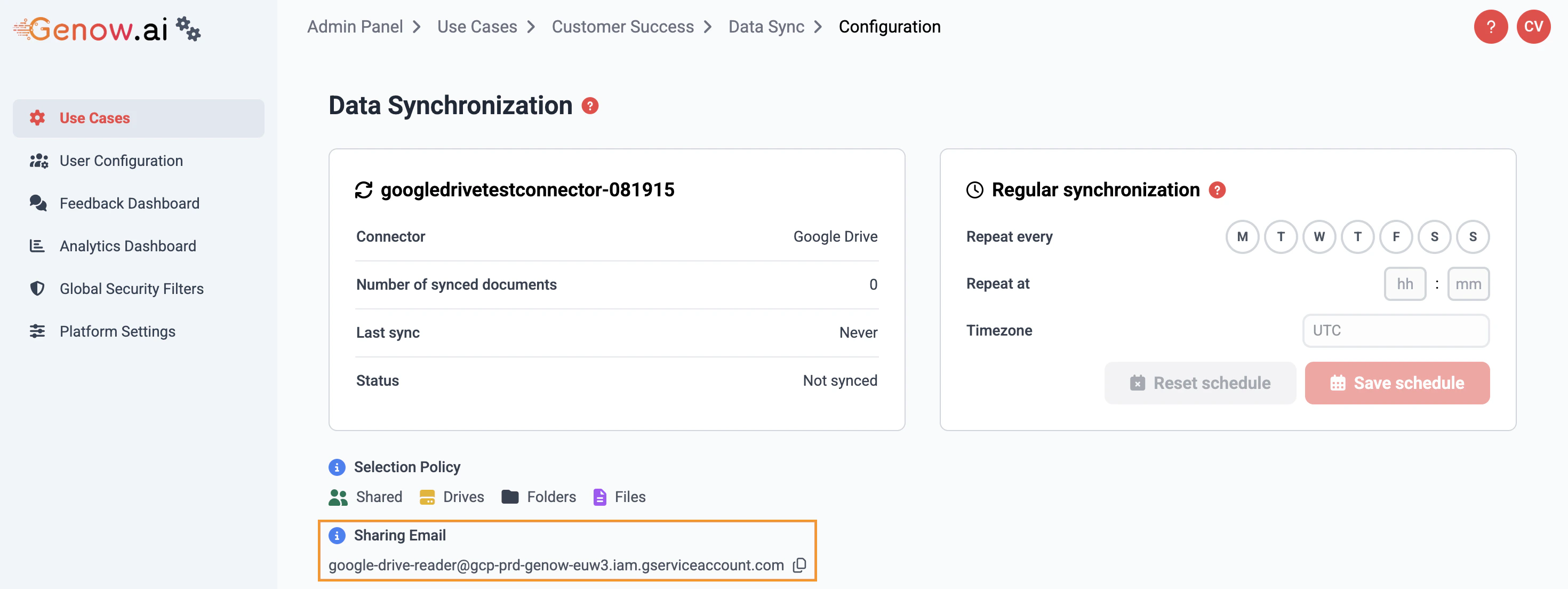 Google Drive Connector Step2 Sharing Mail