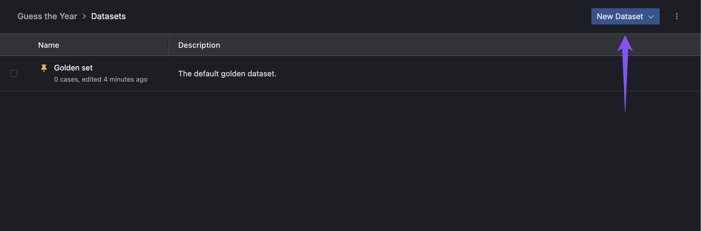 Creating a new dataset