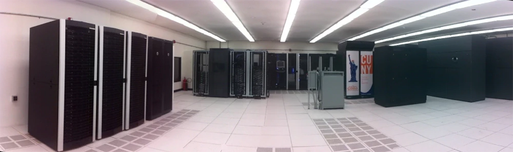 CUNY HPCC machine room at the College of Staten Island