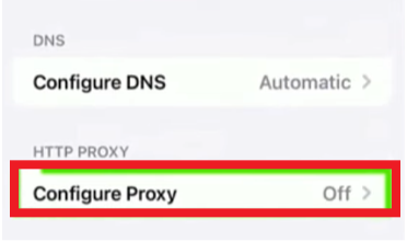 Proxy Configuration
