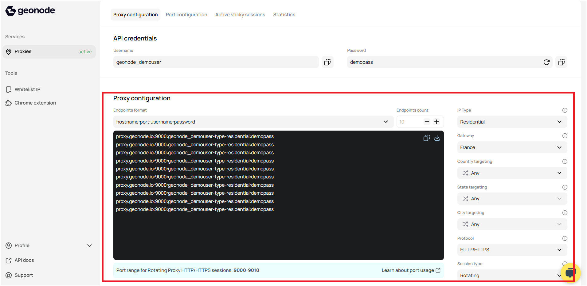 endpoint generator