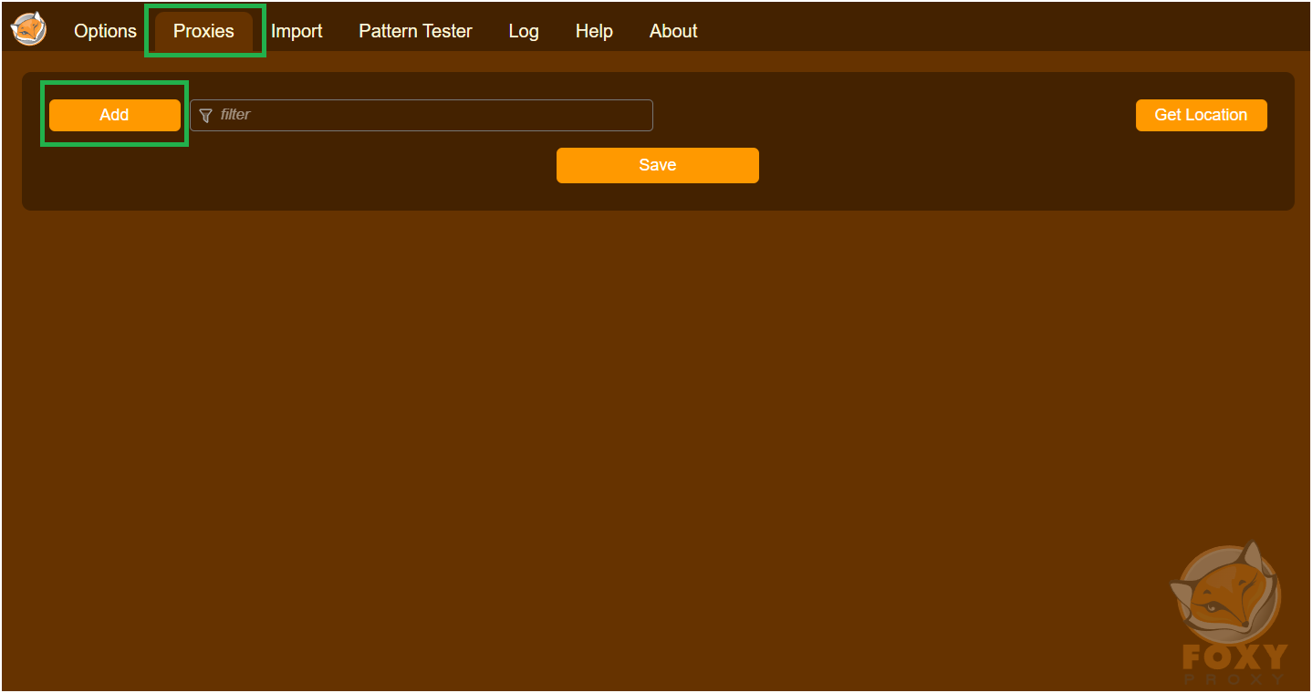 Geonode proxy manager page