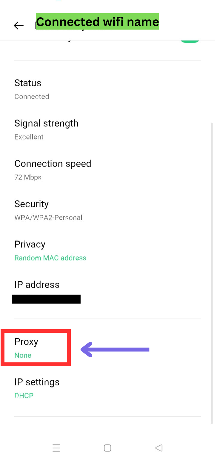 Wifi setting