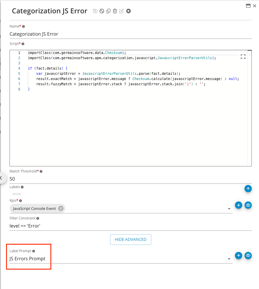 2025.1 Release Notes: High-Volume data (using existing Scripted Categorization mechanism)