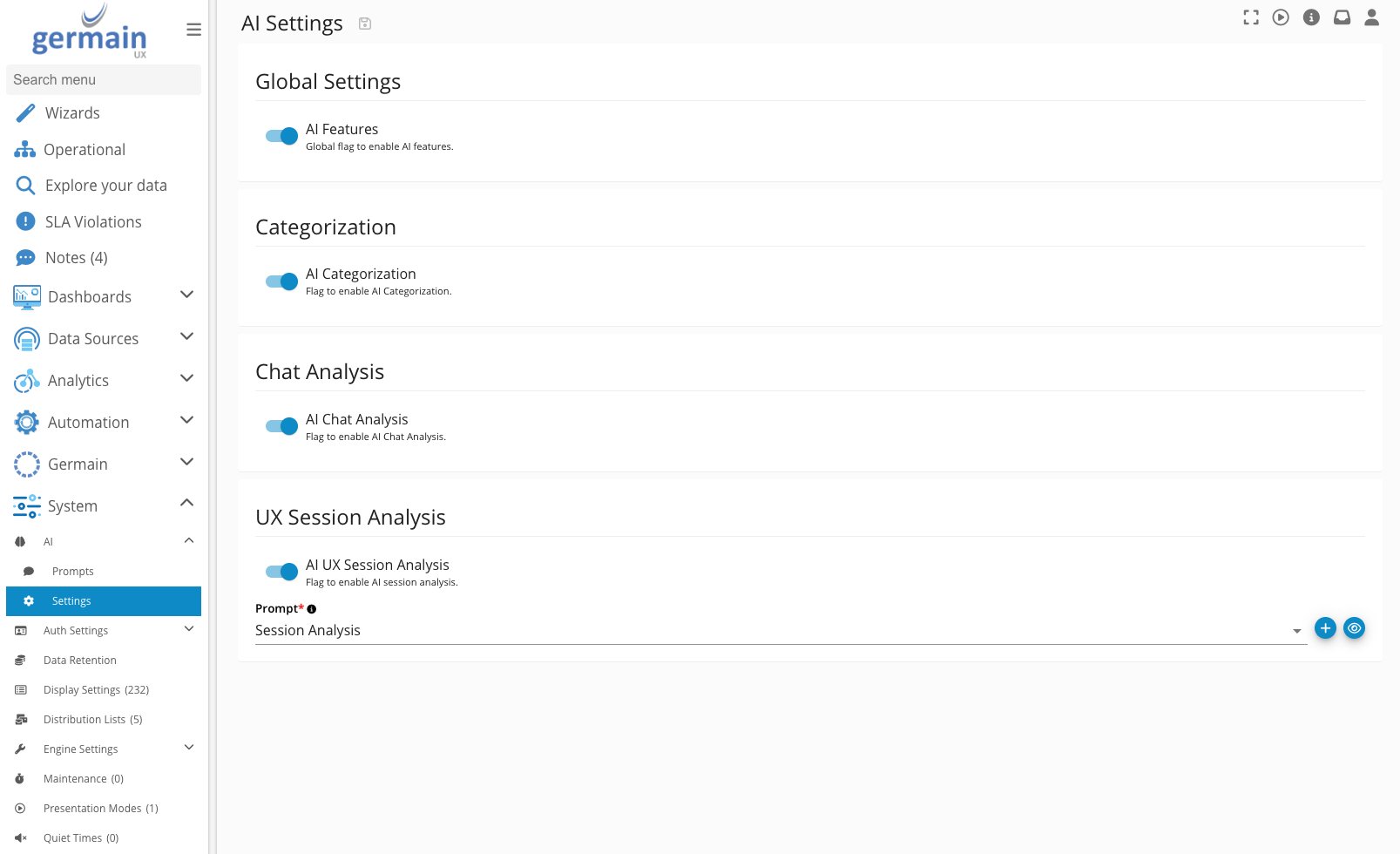 2025.1 Release Notes: AI Settings