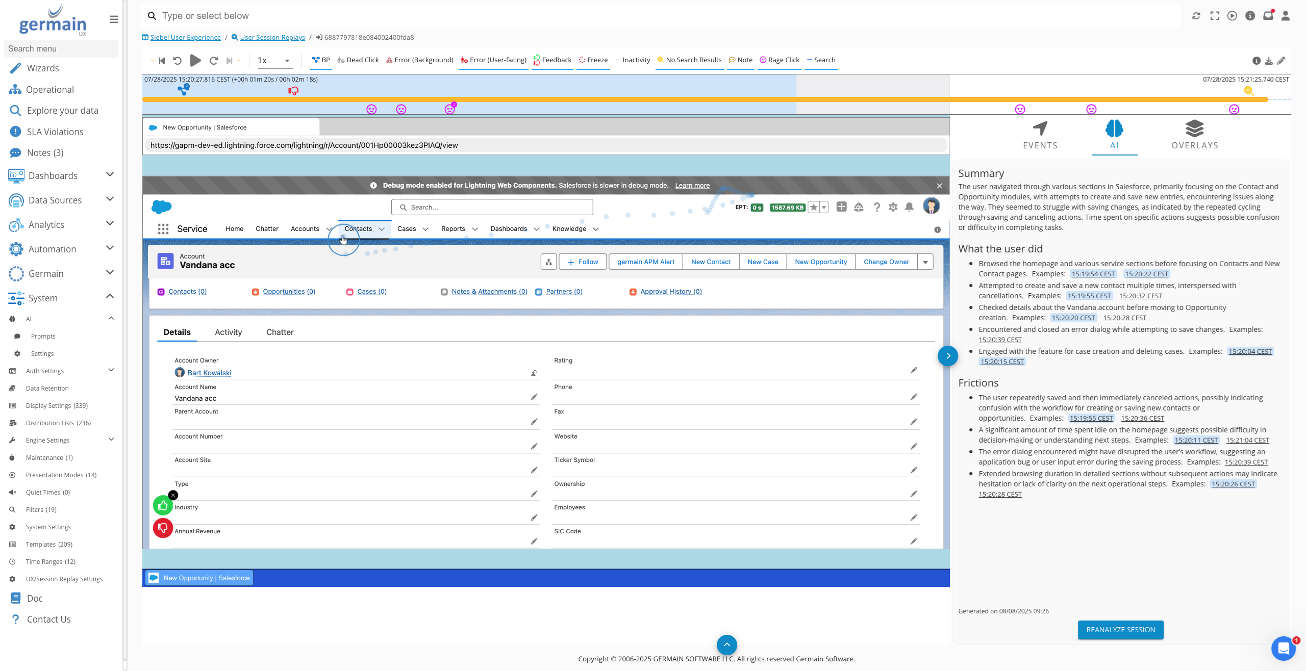 2025.1 Release Notes: Session Replay Summary (AI‑Powered), image 2