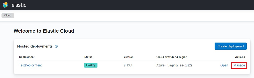 Elasticsearch On Cloud: Enable the Extension