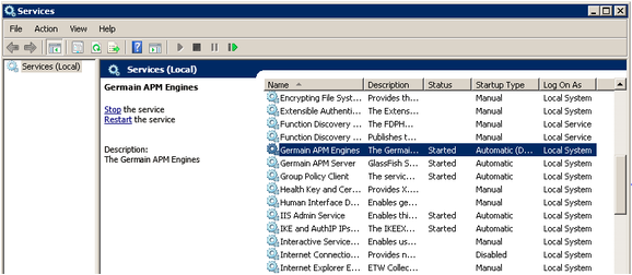 Engine Configuration: Manage the Engine Manager on Windows