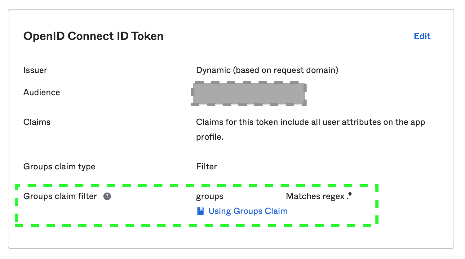 Group Claim Filter for OpenID