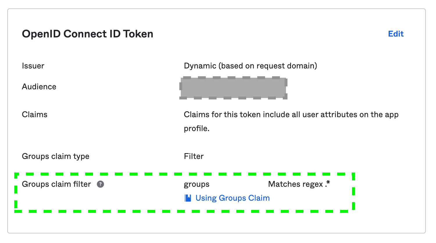 Group Claim Filter for OpenID