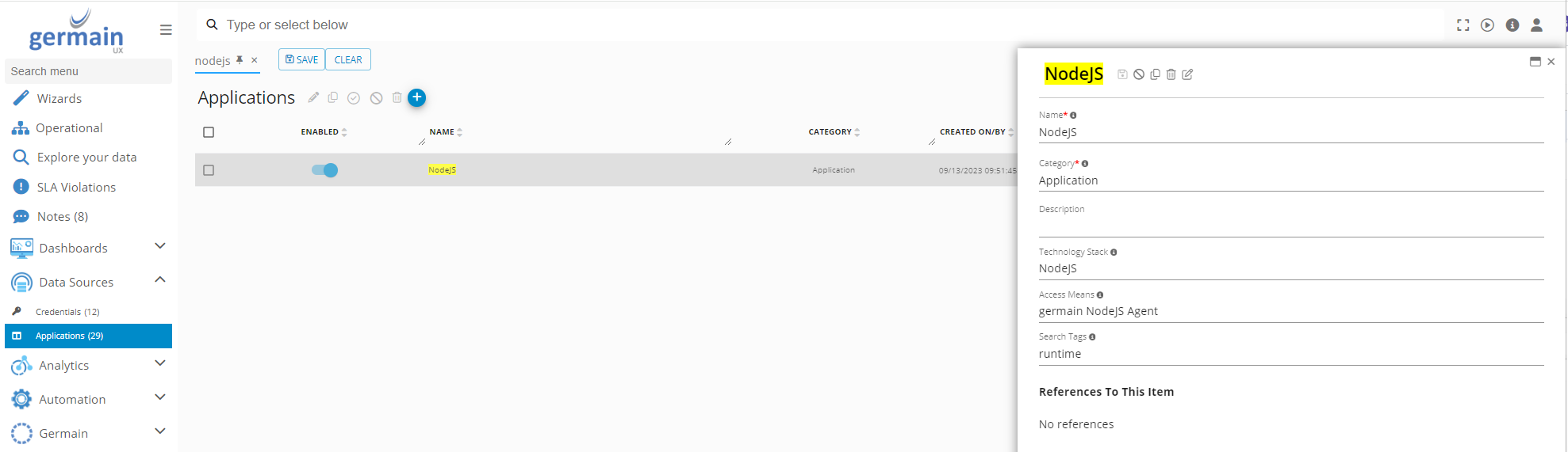 Configure Monitoring for Node.js: Configure the Application