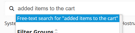 Sentence-based search example