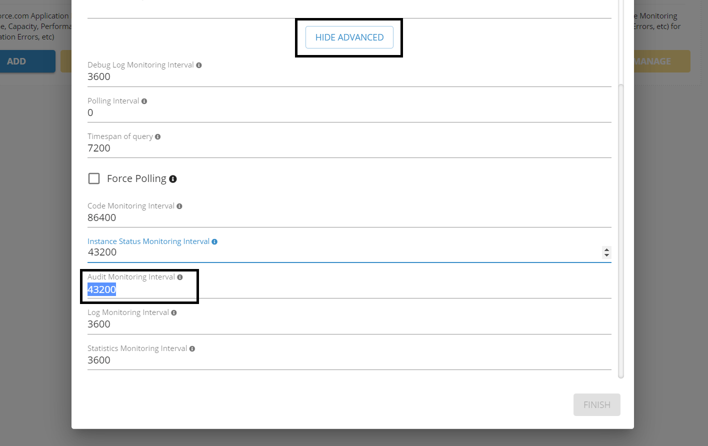 Audit Monitoring Interval