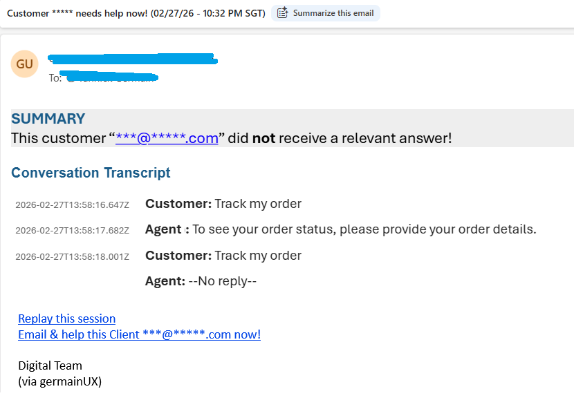 Detect & help SFDC Users when they don't get answers from your chatbot