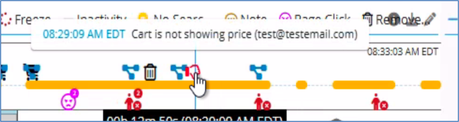 Customer feedback correlated with session context