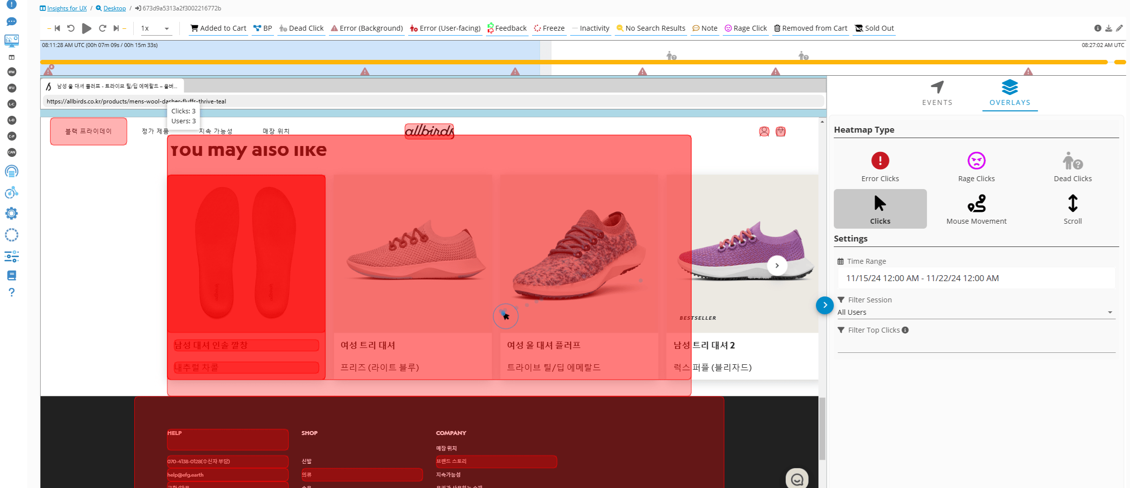 Clicks Heatmap
