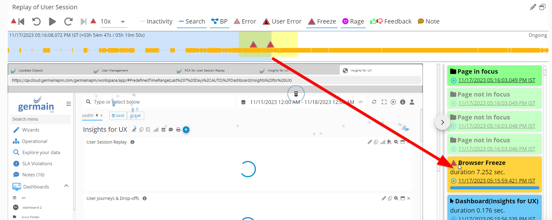 Browser Observability: Browser freezes and JavaScript long tasks, image 2