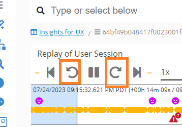 Backward and Forward User Session Replay RCA Dashboard