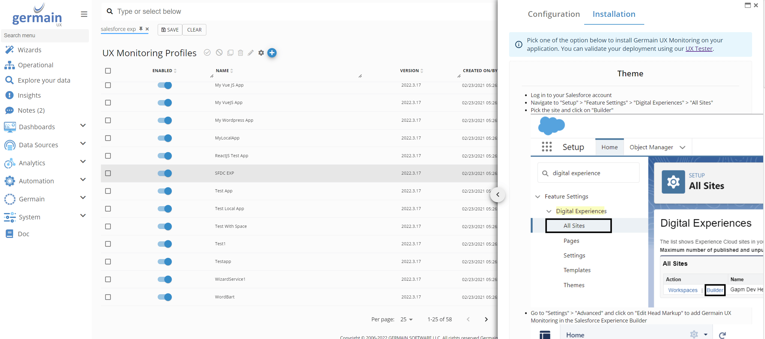 Installation Steps in SFDC wizard